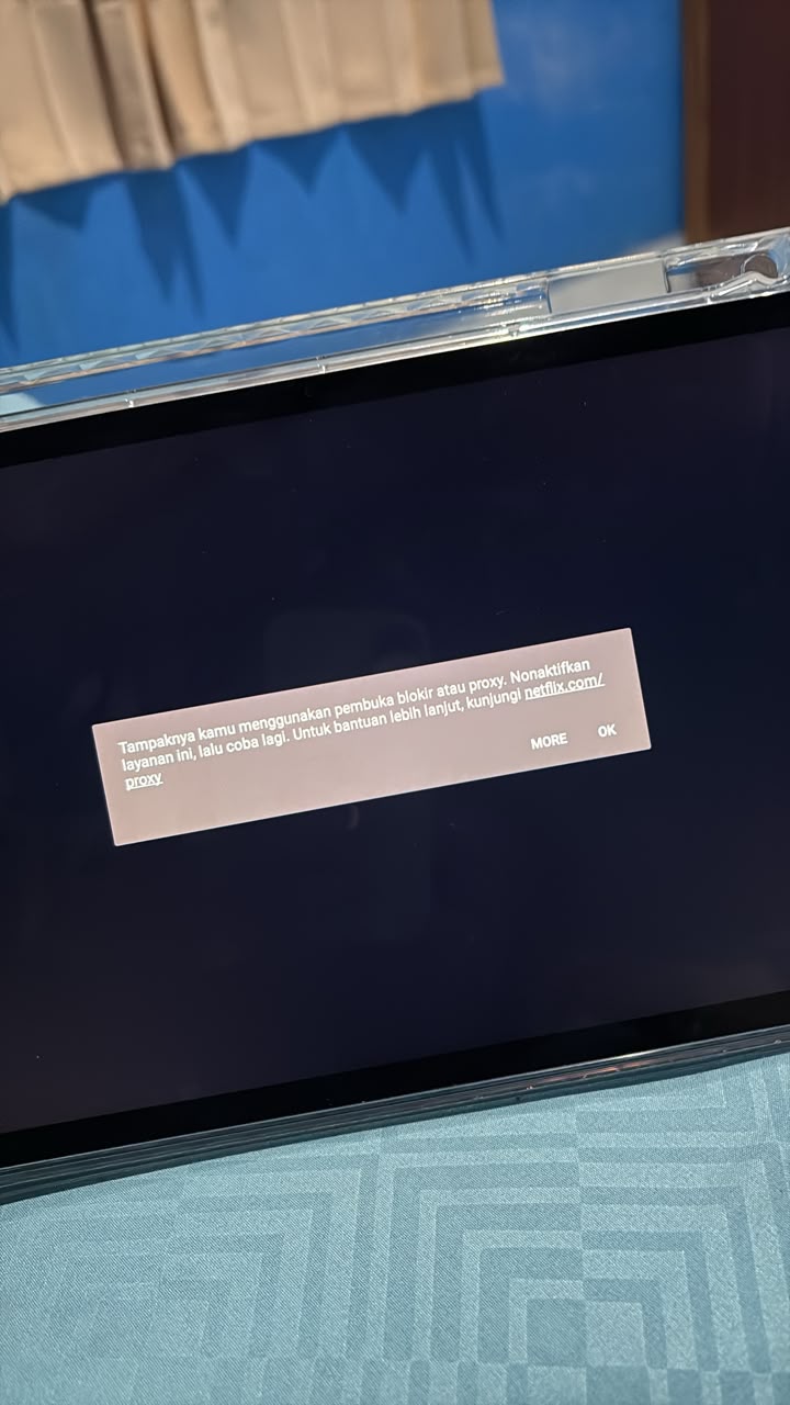 Contoh lain pesan VPN / Proxy.